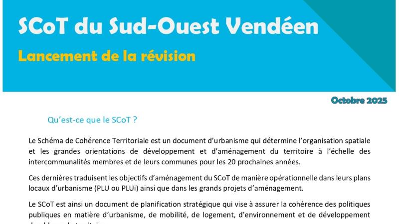 Lancement de la révision du SCoT
