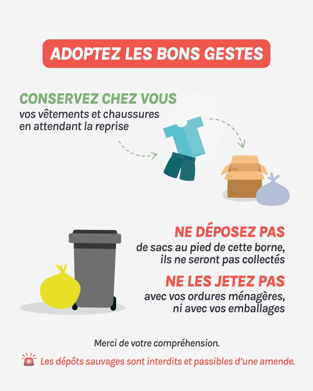 Collecte textile suspendue